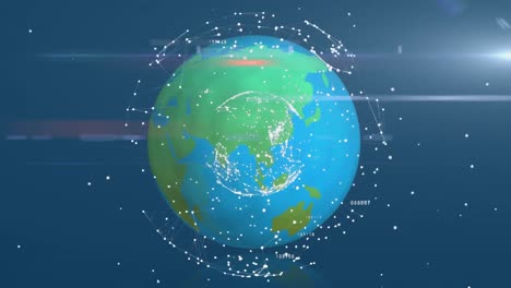 Animación-Del-Globo-Terráqueo-Y-Procesamiento-De-Datos.