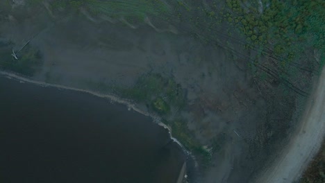 overhead view of vail lake shoreline