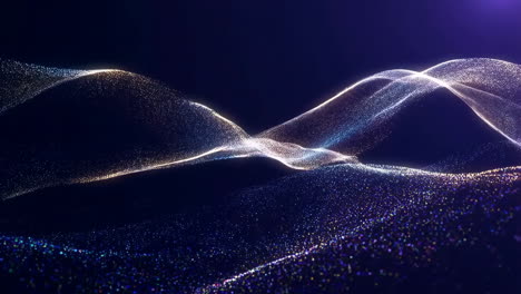 abstract flowing particle waves background