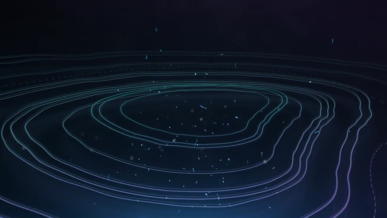 Glittering particles moving over white lines