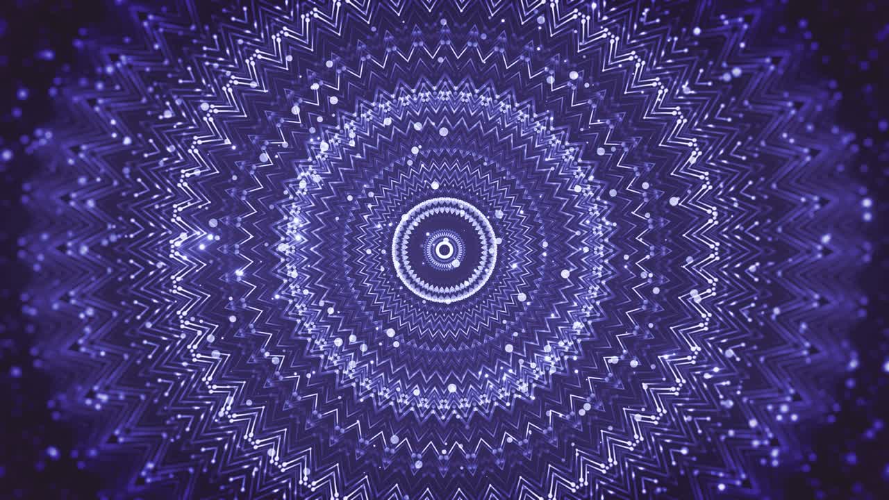 Mandala Blue Kaleidoscopic Background