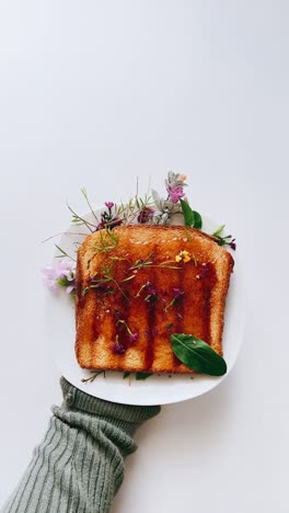 floral honey toast
