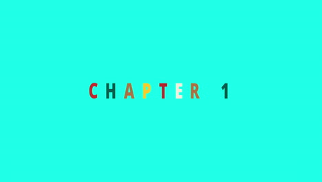 chapter 1 - colorful jumping text effect with christmas icons - text animation on cyan background