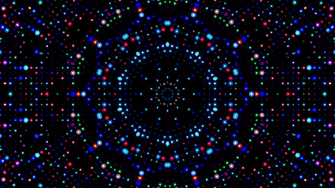 Beautiful abstract kaleidoscope that shines, a radiant light that regulates the subtle movements