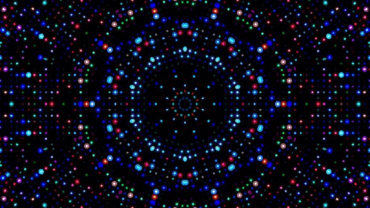 Beautiful abstract kaleidoscope that shines, a radiant light that regulates the subtle movements