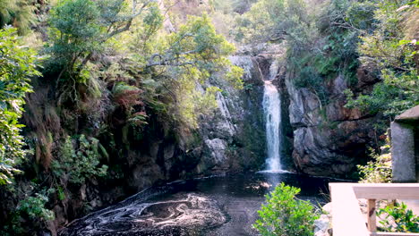 waterfall at end of disa kloof hike in harold porter botanical garden, dolly