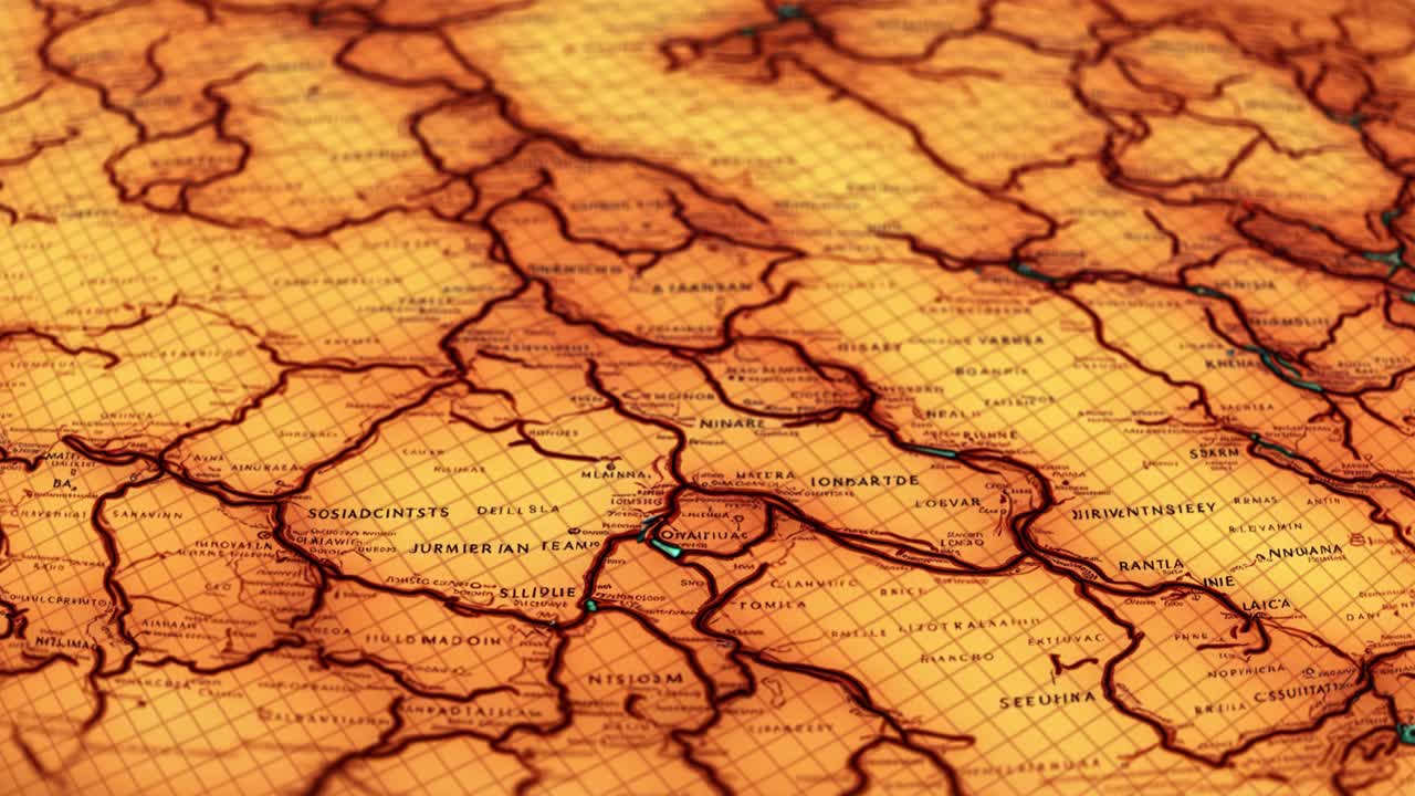 Mappa antica con texture vintage: perfetta per un'avventura fantasy epica medievale
