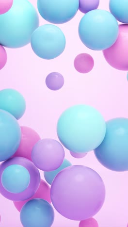 abstract pastel colored floating spheres