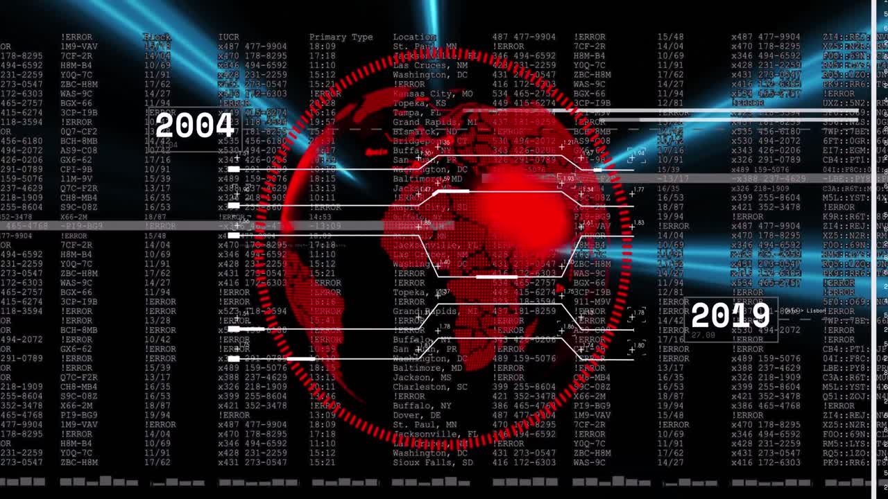 지구의 애니메이션과 데이터 처리