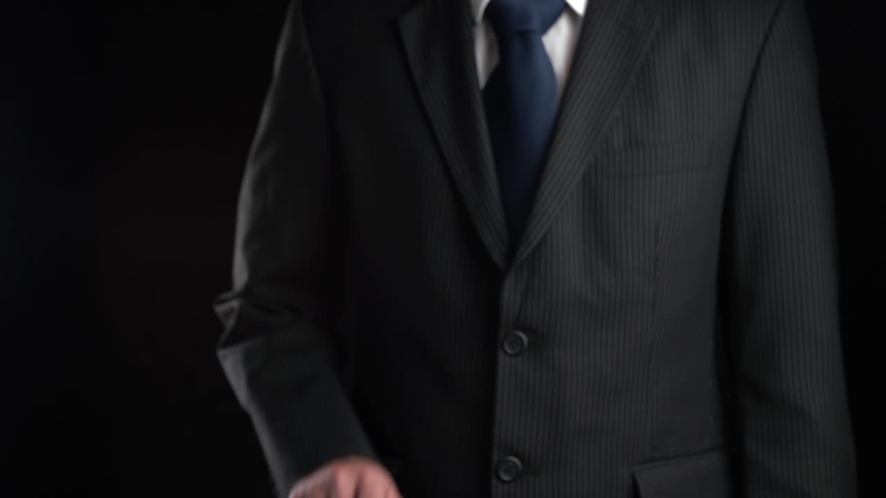 비즈니스맨 쇼 홀로그램 비즈니스 인텔리전스 보고서 암시 기술