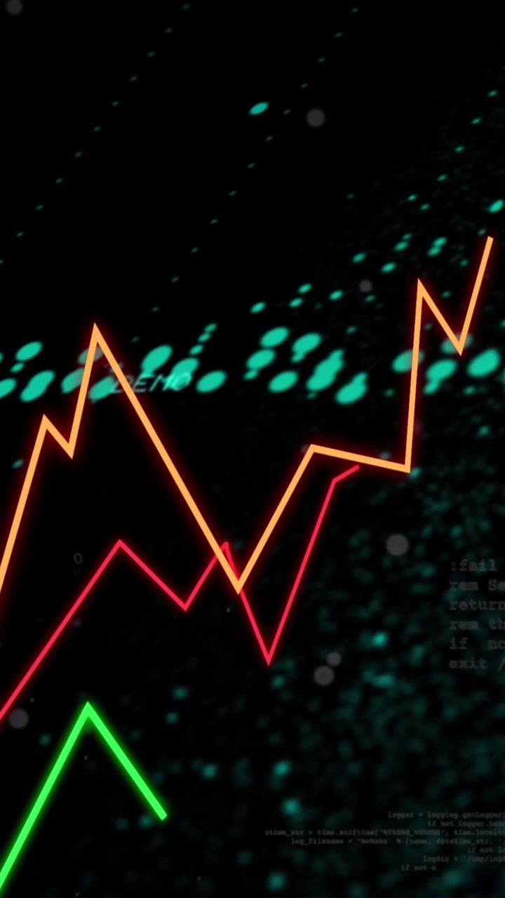 Animation of red pattern over data processing