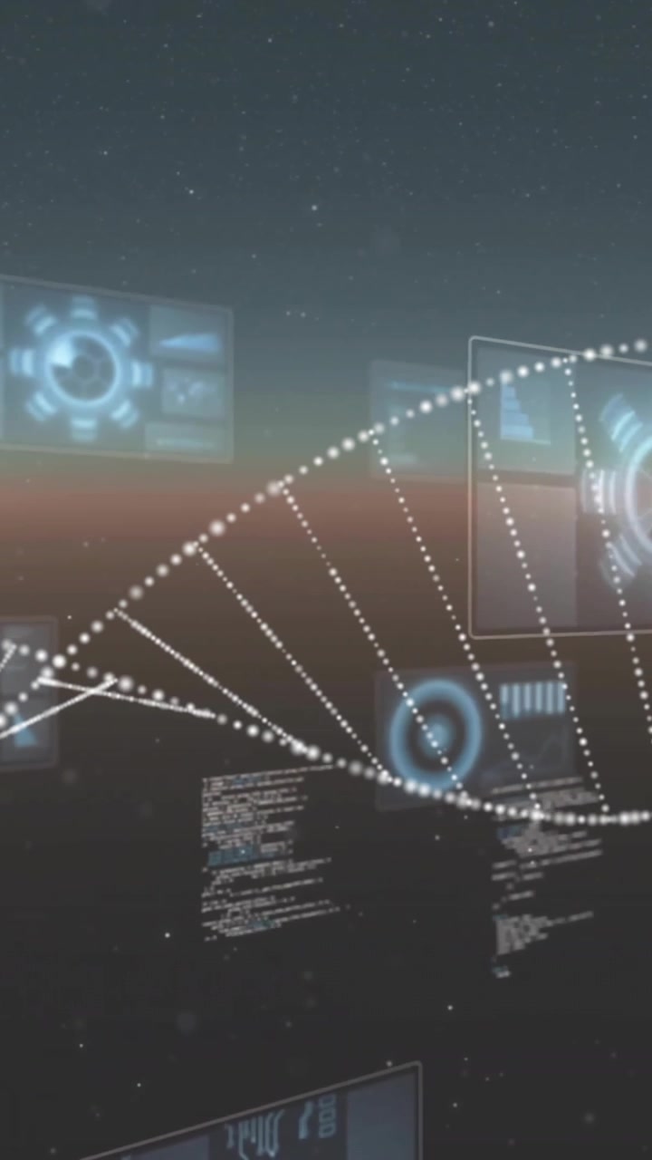 Animation of dna strand and data processing
