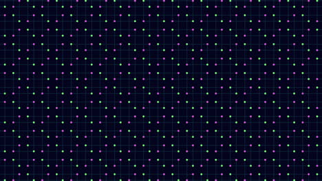 colorful symmetrical dot grid on black background