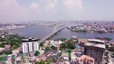 Landschaft-Des-Ikoyi-Viertels-In-Lagos-Mit-Lekki-Ikoyi-Verbindungsbrücke