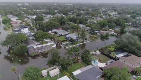 4k drone video of flooding caused by storm surge of hurricane idalia in st