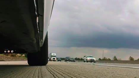 broken down on the side of freeway. waiting for tow truck.