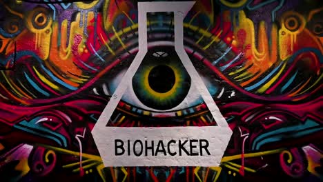 biohacker, the graffiti tunnel, waterloo, london, united kingdom