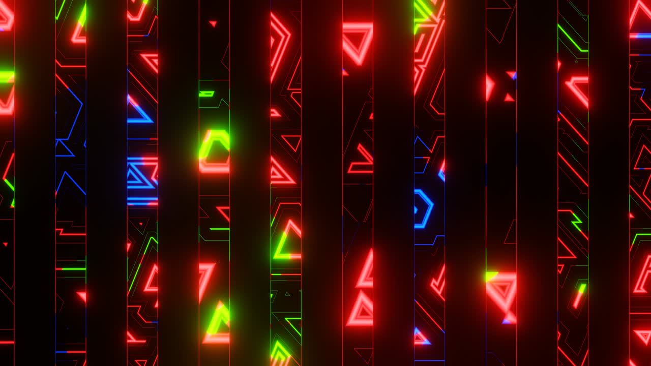 VJ Loop animation of red running lines.