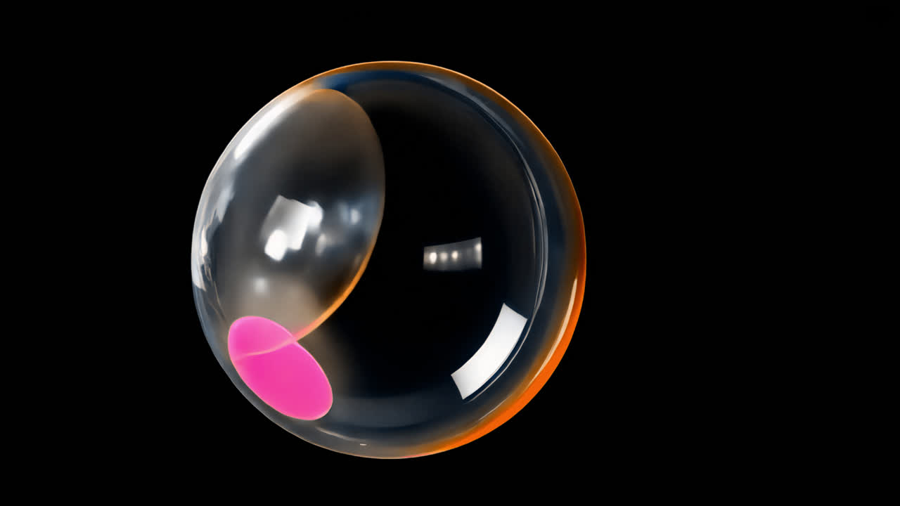 Transparent soap bubbles animated overlay, transparent 4K video, alpha channel, ProRes 4444