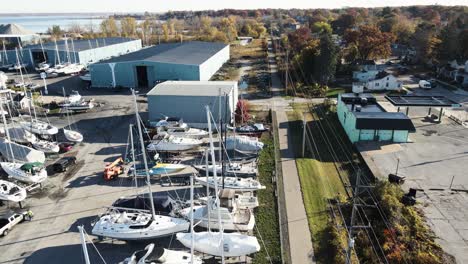 spinning around a local marina in muskegon