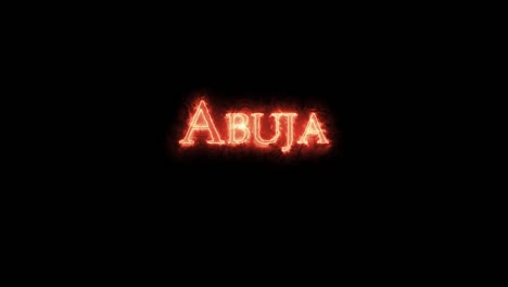 abuja escrito con fuego. bucle