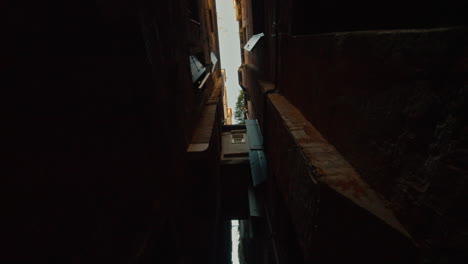 narrow alley in venice, italy