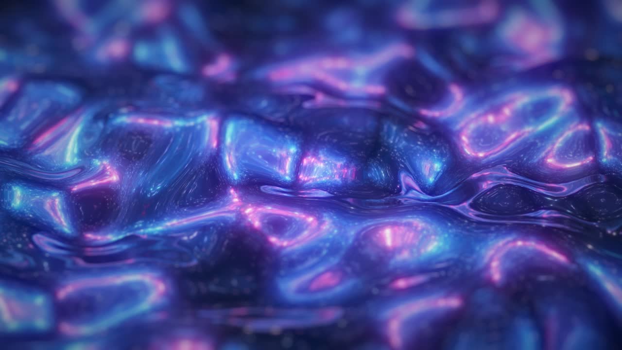 Animazione digitale astratta in loop di metallo liquido con rumore spostato