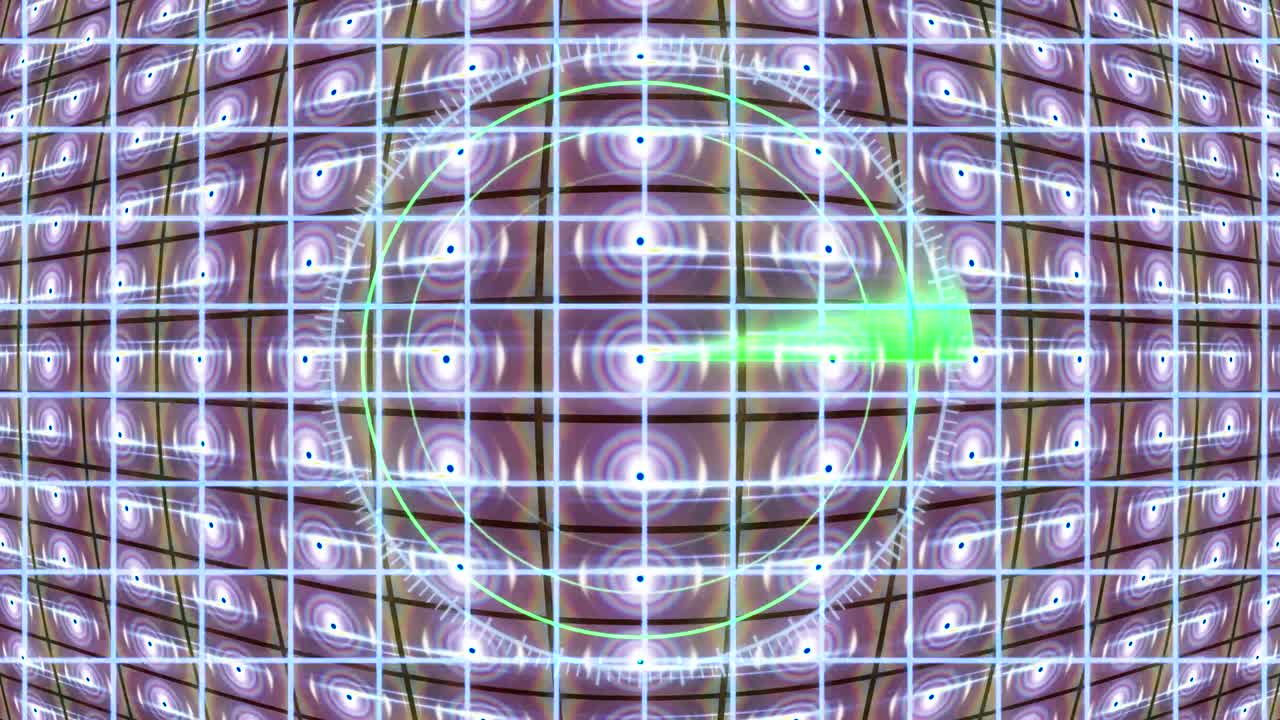 panel de hud con una cuadrícula de radar y un fondo en movimiento. gráficos de movimiento