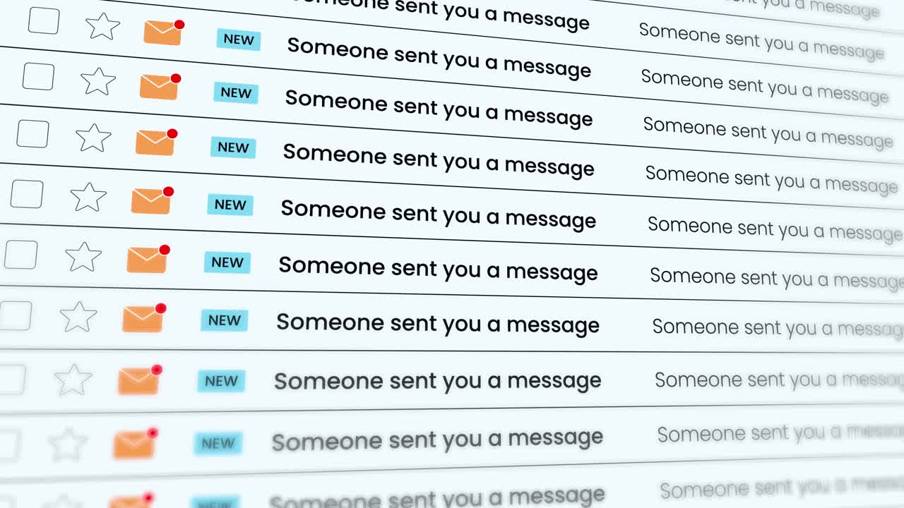 Email Inbox with New Messages