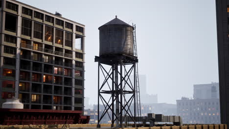 new york water tower tank detail