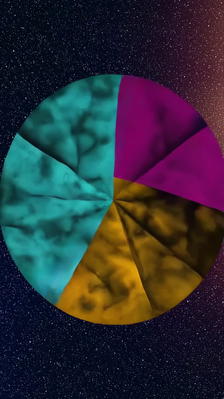 Vibrant Abstract Geometric Circle in Cosmic Space