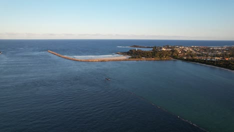 clarence river entrance between andersons beach and turners beach in new south wales, australia