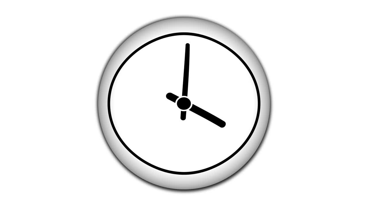 animación de reloj de lapso de tiempo. rotación de velocidad de la manilla del reloj.