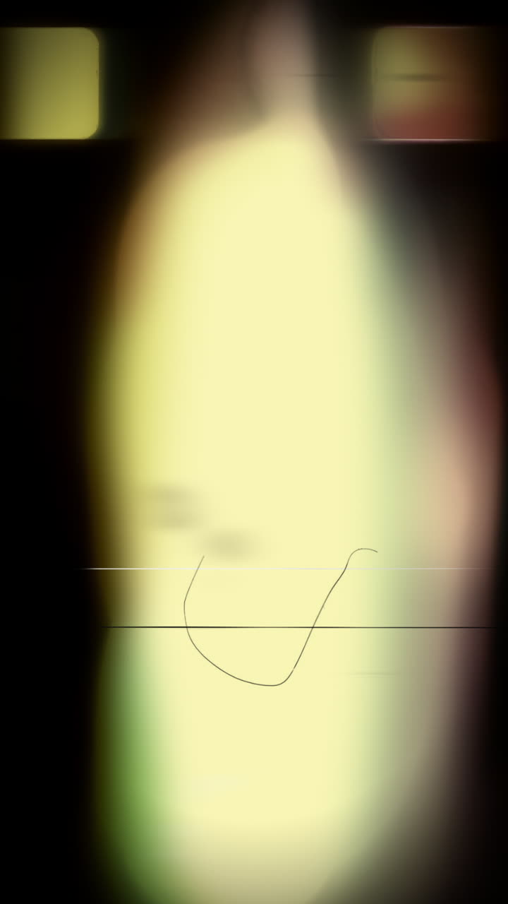 Abstract Yellow Green Light Leak Overlay with Film Grain