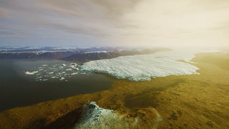 glacier landscape aerial view