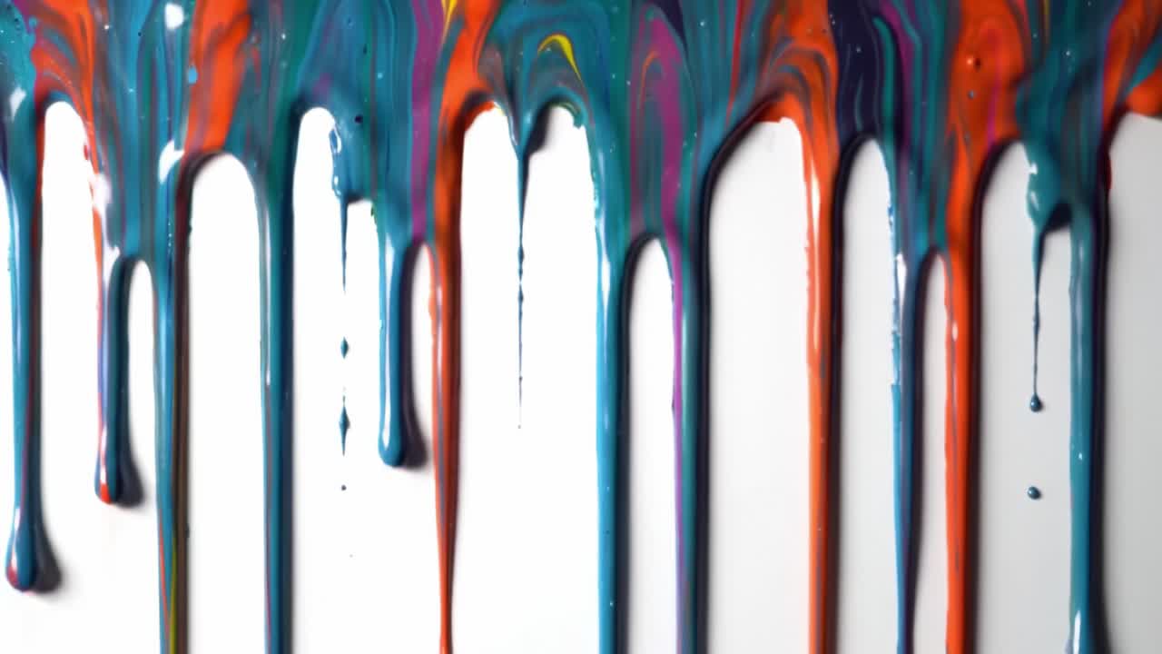 Abstract Dripping Paint Art