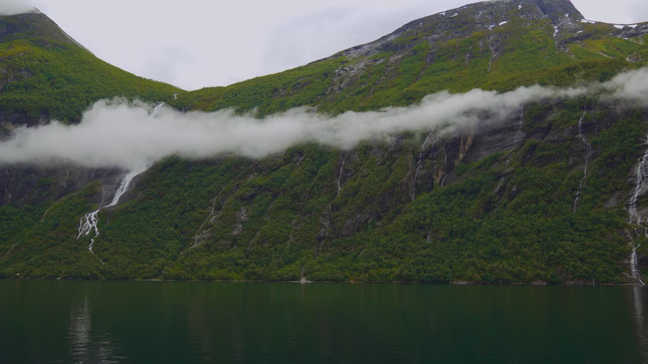 Majestic Fjord Landscape with Waterfalls and Mountains