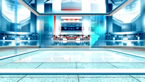 3d virtual news studio background