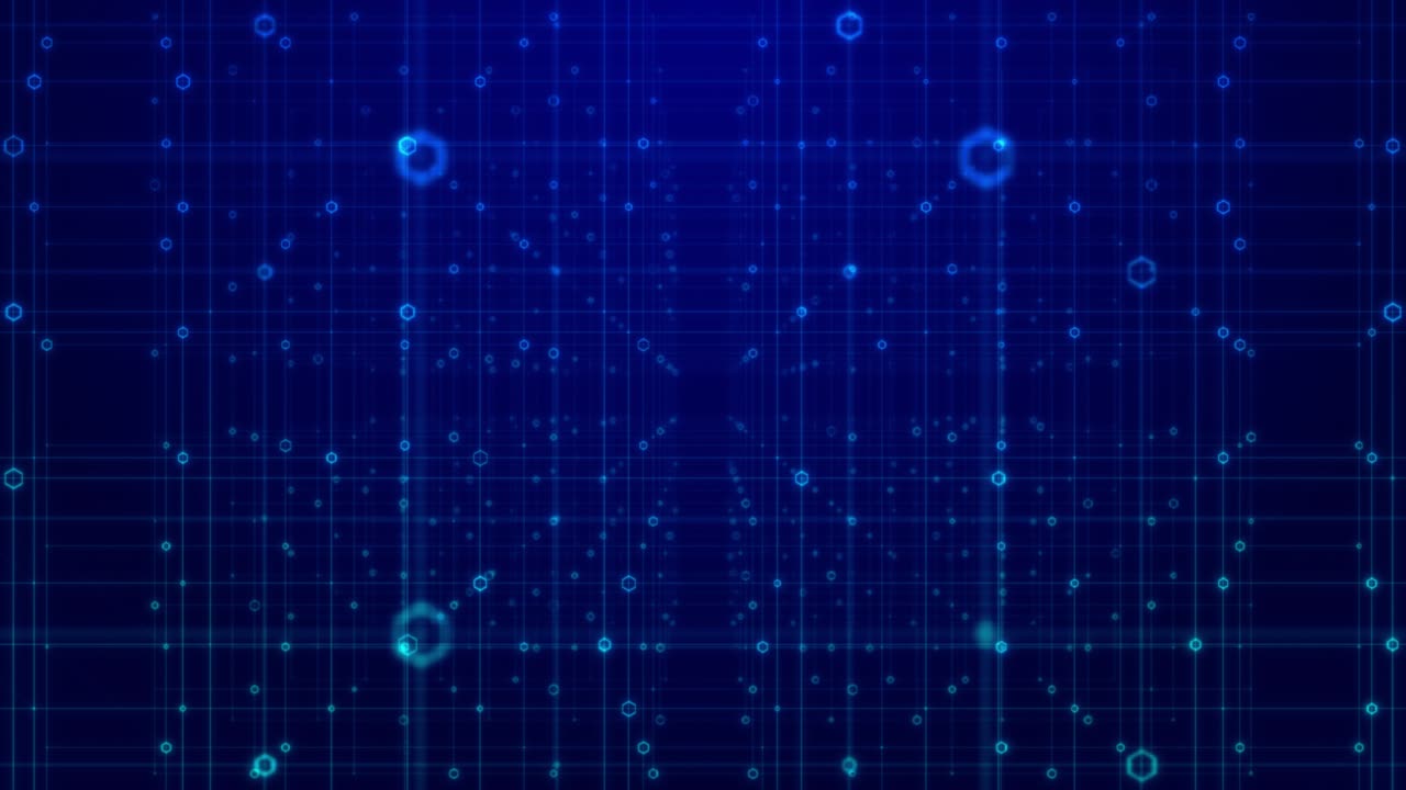 Futuristic plexus grid joints combining hexagon shapes form dynamic digital network structure