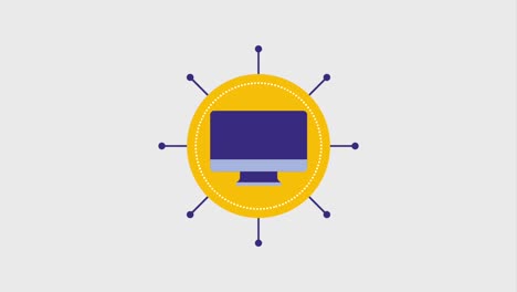 etiqueta de monitor digital de un dispositivo informático