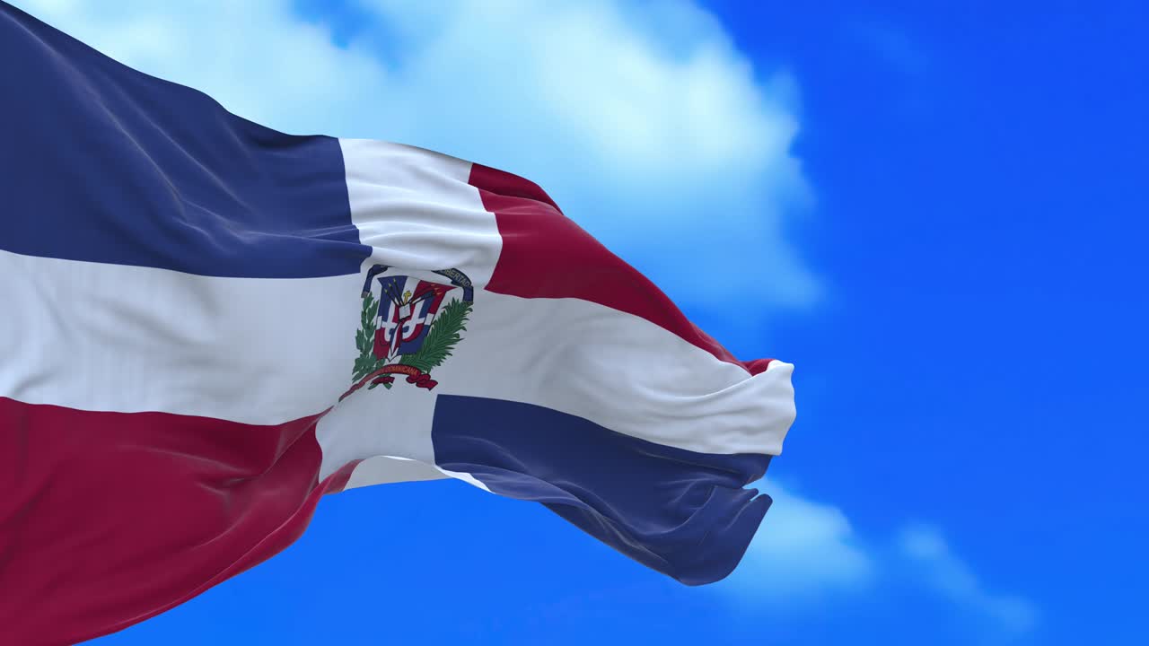 Loop contínuo da bandeira da República Dominicana
