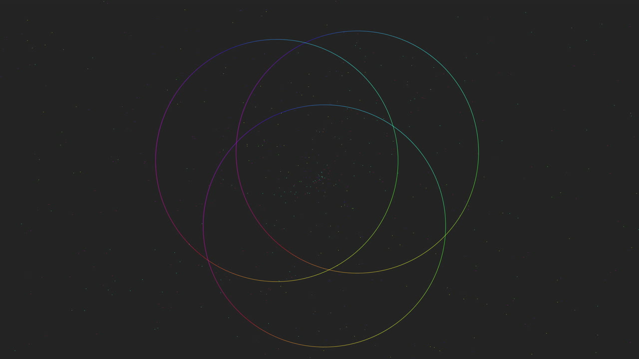 geometría desvelada arreglo triangular de círculos