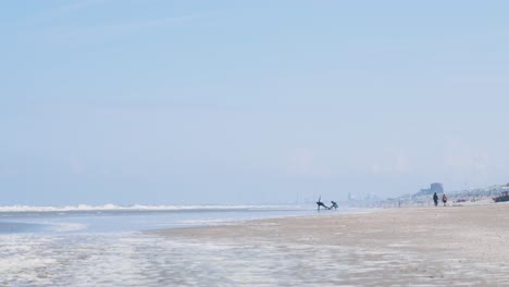 beach scene with people relaxing