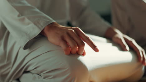 islam, prayer and men in mosque on knees