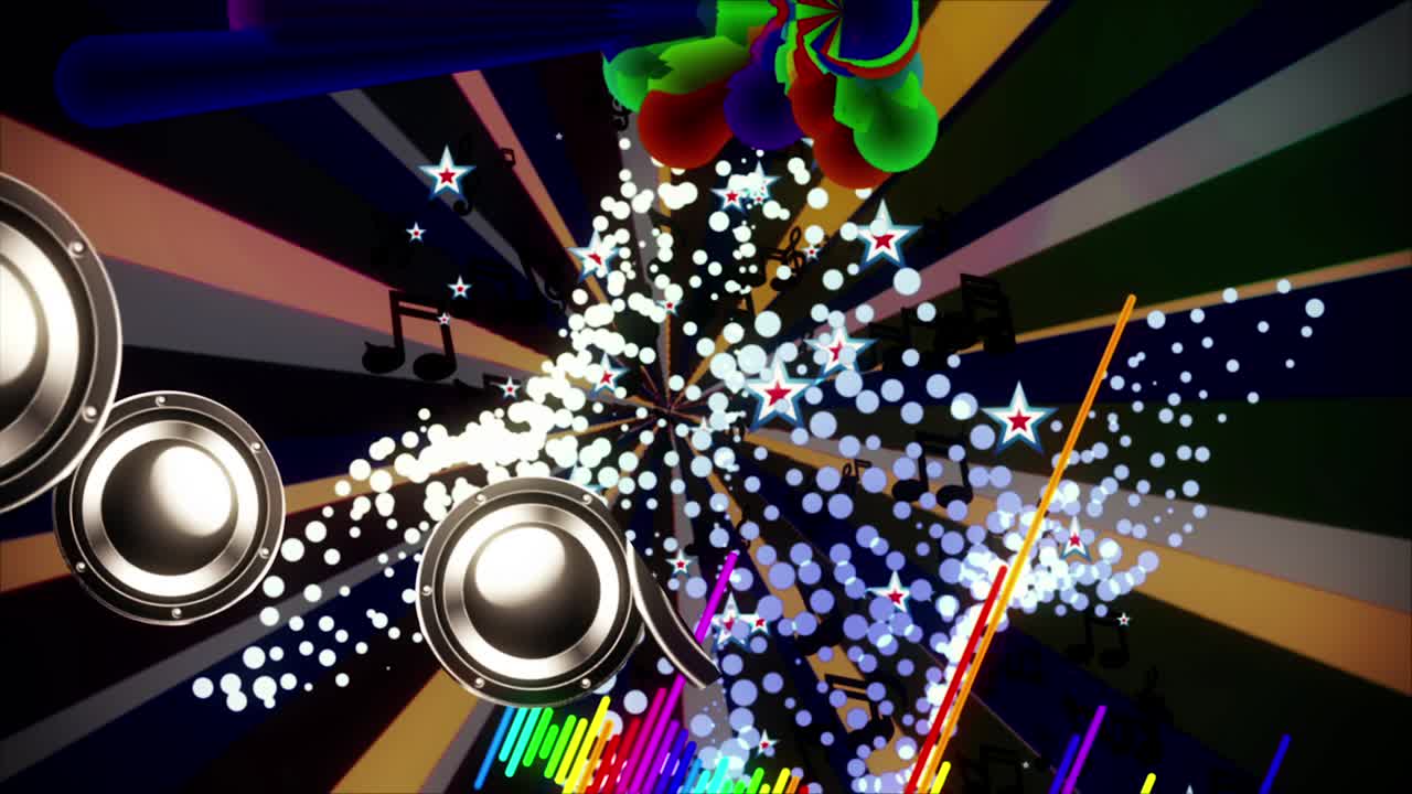 음악 스트럼 빈티지 vj 루프