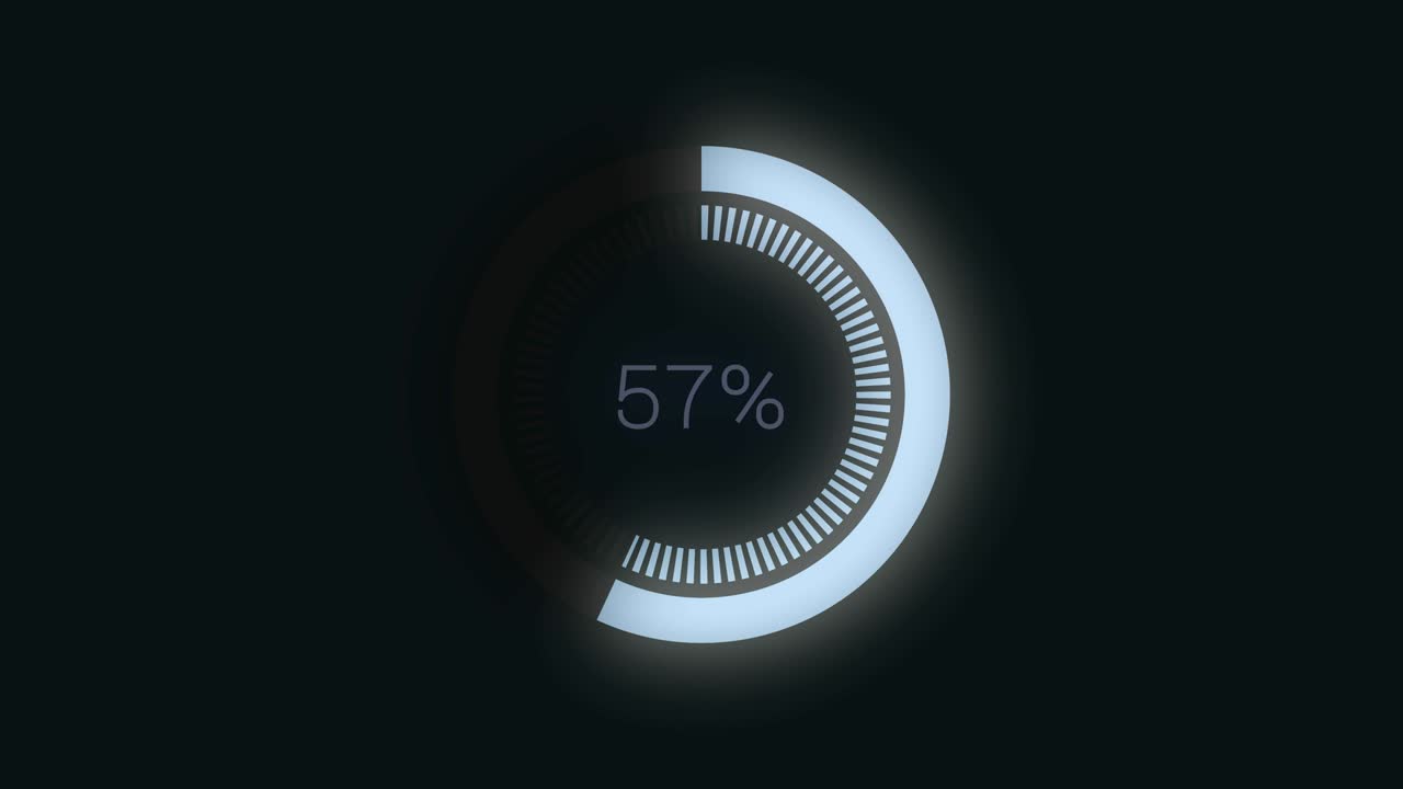 4K Video of Animation Science Futuristic Loading Circle Ring.