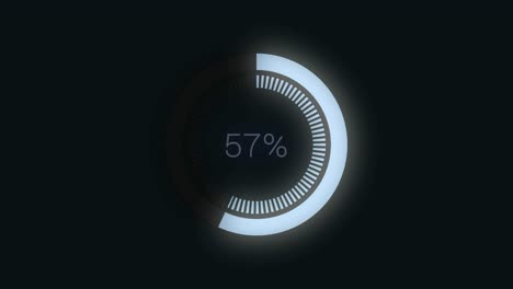 4k video of animation science futuristic loading circle ring.