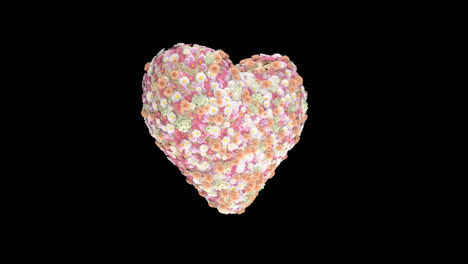 heart composed of flowers