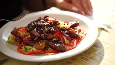 delicious asian beef salad