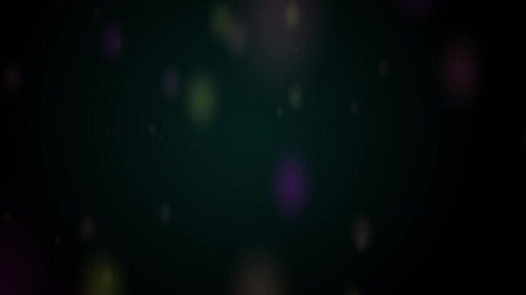 Abstract Colorful Bokeh Lights Moving on Dark Background